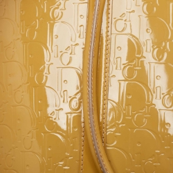 Pre Owned Dior Oblique Embossed Patent Leather Shopper Tote