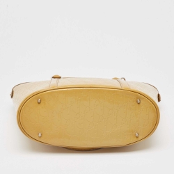 Pre Owned Dior Oblique Embossed Patent Leather Shopper Tote