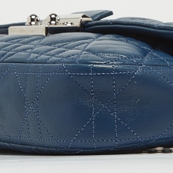 Dior Blue Cannage Leather Miss Dior Promenade Chain Clutch