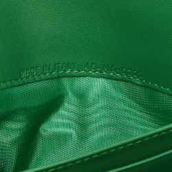 Pre Owned Dior Green Leather Saddle Wallet on Chain