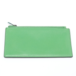 Pre Owned Dior Green Leather Saddle Wallet on Chain