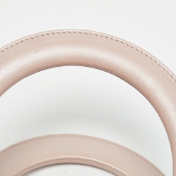 Pre Owned Dior Light Pink Cannage Leather Medium Lady Dior Tote