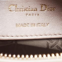 Pre Owned Dior Light Pink Cannage Leather Medium Lady Dior Tote