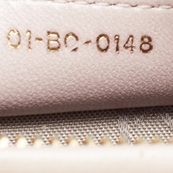 Pre Owned Dior Light Pink Cannage Leather Medium Lady Dior Tote