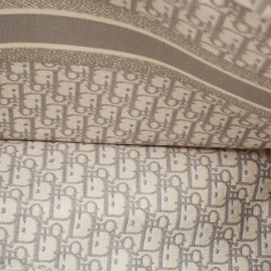 Pre Owned Dior Grey Oblique Embroidered Canvas Large Book Tote