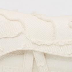 Pre Owned Dior Off White Canvas Camouflage Saddle Bag