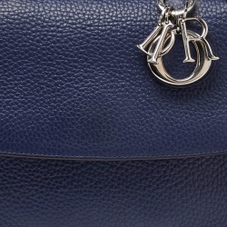 Pre Owned Dior Blue Leather Mini Be Dior Top Handle Bag