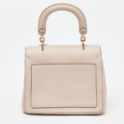 Pre Owned Dior Pale Pink Leather Mini Be Dior Flap Bag