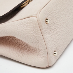 Pre Owned Dior Pale Pink Leather Mini Be Dior Flap Bag