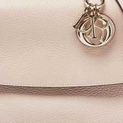 Pre Owned Dior Pale Pink Leather Mini Be Dior Flap Bag