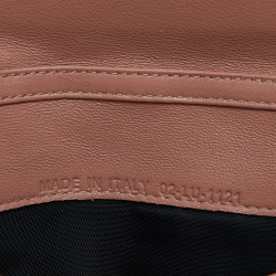 Pre Owned Dior Pink Cannage Leather Lady Dior Wallet On Chain