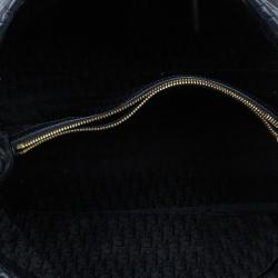 Pre Owned Dior Black Cannage Lambskin Leather Soft Lady Dior Shopping Tote