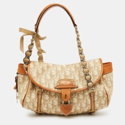 مملوكة مسبقًا Dior Multicolor Oblique Coated Canvas and Leather Romantique Trotter Flap Bag