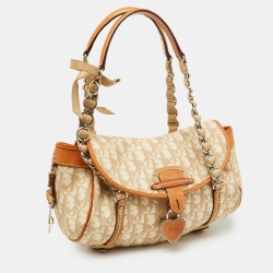 مملوكة مسبقًا Dior Multicolor Oblique Coated Canvas and Leather Romantique Trotter Flap Bag