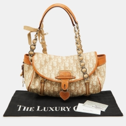 مملوكة مسبقًا Dior Multicolor Oblique Coated Canvas and Leather Romantique Trotter Flap Bag