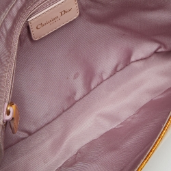 Pre Owned Dior Orange Oblique Patent Leather Vintage Malice Bag