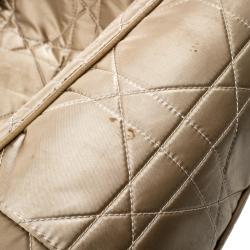 Pre Owned Dior Beige Cannage Nylon Drawstring Hobo