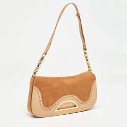 Pre Owned حقيبة كتف ديور ماليس جلد وسويدي أسود 