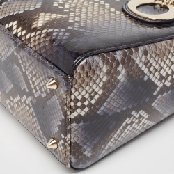 Pre Owned Dior Multicolor Python Medium Lady Dior Tote