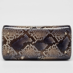 Pre Owned Dior Multicolor Python Medium Lady Dior Tote