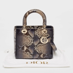 Pre Owned Dior Multicolor Python Medium Lady Dior Tote