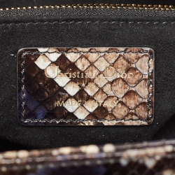 Pre Owned Dior Multicolor Python Medium Lady Dior Tote