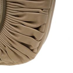 مملوكة مسبقًا Dior Beige Lambskin Plisse Pleated Top Handle Satchel
