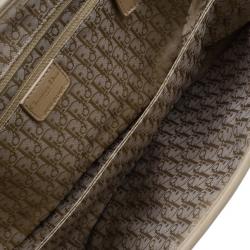 مملوكة مسبقًا Dior Beige Lambskin Plisse Pleated Top Handle Satchel