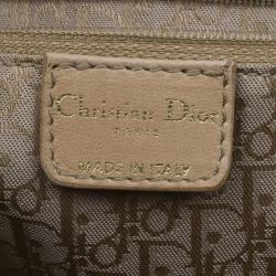 مملوكة مسبقًا Dior Beige Lambskin Plisse Pleated Top Handle Satchel