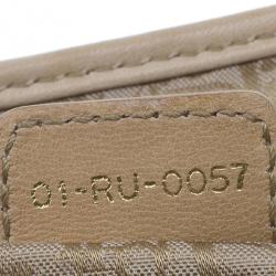 مملوكة مسبقًا Dior Beige Lambskin Plisse Pleated Top Handle Satchel