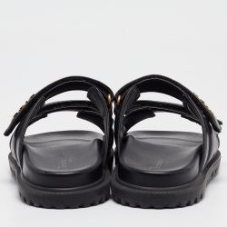 مملوكة مسبقًا Dior Black Leather DiorAct Sandals Size 38