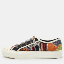 Dior Multicolor Canvas Walk'n'Dior Sneakers Size 38.5