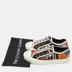 Dior Multicolor Canvas Walk'n'Dior Sneakers Size 38.5