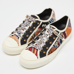Dior Multicolor Canvas Walk'n'Dior Sneakers Size 38.5