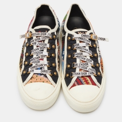 Dior Multicolor Canvas Walk'n'Dior Sneakers Size 38.5