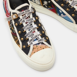 Dior Multicolor Canvas Walk'n'Dior Sneakers Size 38.5