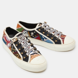 Dior Multicolor Canvas Walk'n'Dior Sneakers Size 38.5