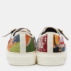 Dior Multicolor Canvas Walk'n'Dior Sneakers Size 38.5