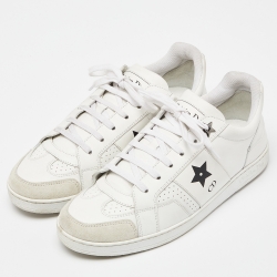 Dior White Leather and Suede D-star Sneakers Size 38.5