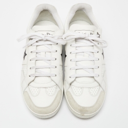 Dior White Leather and Suede D-star Sneakers Size 38.5