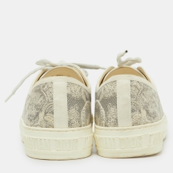 Dior Grey/White Canvas and Rubber Walk'n'Dior Low Top Sneakers Size 40