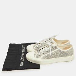 Dior Grey/White Canvas and Rubber Walk'n'Dior Low Top Sneakers Size 40