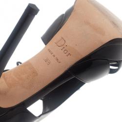 مملوكة مسبقًا صندل ديورجلام ديربي مقدمة مفتوحة جلد لامع مقاس 38.5