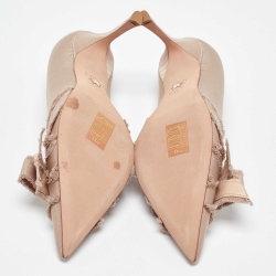 Dior Dusty Pink Fringed Grosgrain Adiorable Pumps Size 39