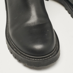 Dior Black Leather D-major Ankle Boots Size 37.5