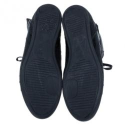 مملوكة مسبقًا Dior Black Leather High Top Sneakers Size 38.5