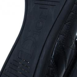 مملوكة مسبقًا Dior Black Leather High Top Sneakers Size 38.5