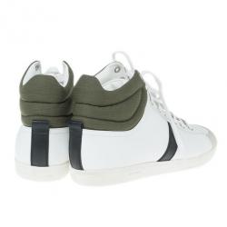 مملوكة مسبقًا Dior Two-Tone Leather High Top Sneakers Size 43