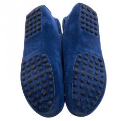 مملوكة مسبقًا Dior Blue Suede Bow Loafers Size 38