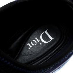 Pre Owned حذاء رياضي ديور فيوجن قماش مزخرف ترتر وكريستال أزرق مقاس 36